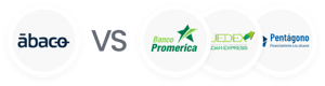 Logo Ábaco, Banco Promérica, Quedex y Pentágono